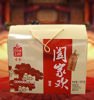 薈食(FINE FOOD)闔家歡禮盒，本款禮盒內(nèi)含有紅小豆、玉米渣、黃小米、燕麥片等，五谷飄香，品質(zhì)放心。顆粒大小均勻，口感香甜，爽滑可口，黃金健康搭檔，廚房?jī)?yōu)選，粥中良品。	本品內(nèi)含有蛋白質(zhì)、能量、脂肪、鈉等營(yíng)養(yǎng)成分，營(yíng)養(yǎng)價(jià)值豐富，老少皆宜。