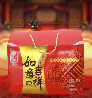 薈食(FINE FOOD)吉祥如意禮盒，本款禮盒內(nèi)含有紅小豆、玉米渣、黃小米、燕麥片等，五谷飄香，品質(zhì)放心。顆粒大小均勻，口感香甜，爽滑可口，黃金健康搭檔，廚房?jī)?yōu)選，粥中良品。	本品內(nèi)含有蛋白質(zhì)、能量、脂肪、鈉等營(yíng)養(yǎng)成分，營(yíng)養(yǎng)價(jià)值豐富，老少皆宜。